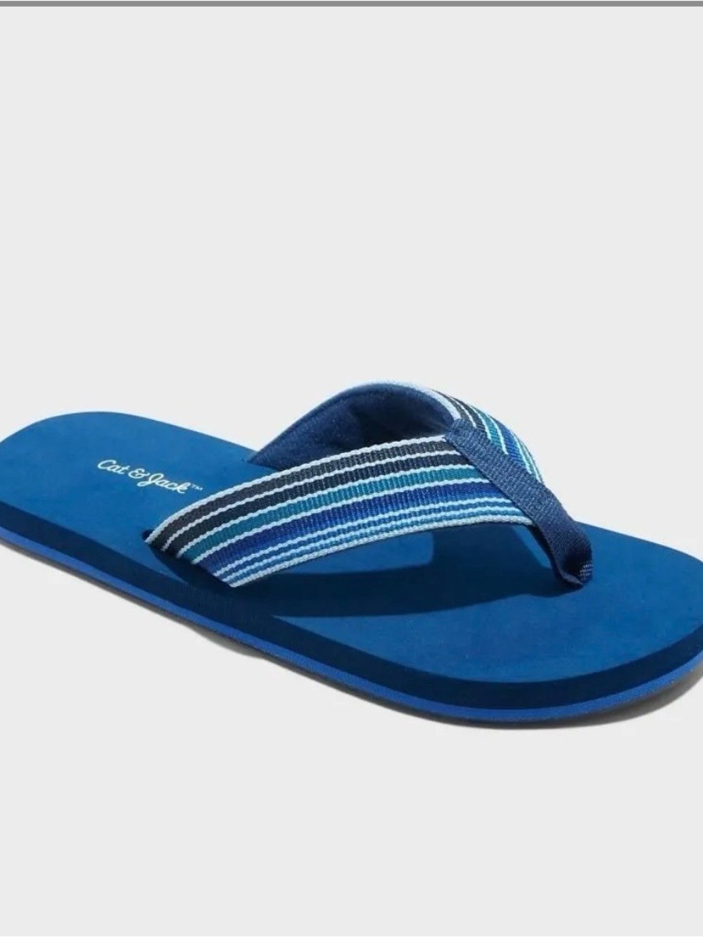 Cat & Jack Blue Striped Boys Flip Flop